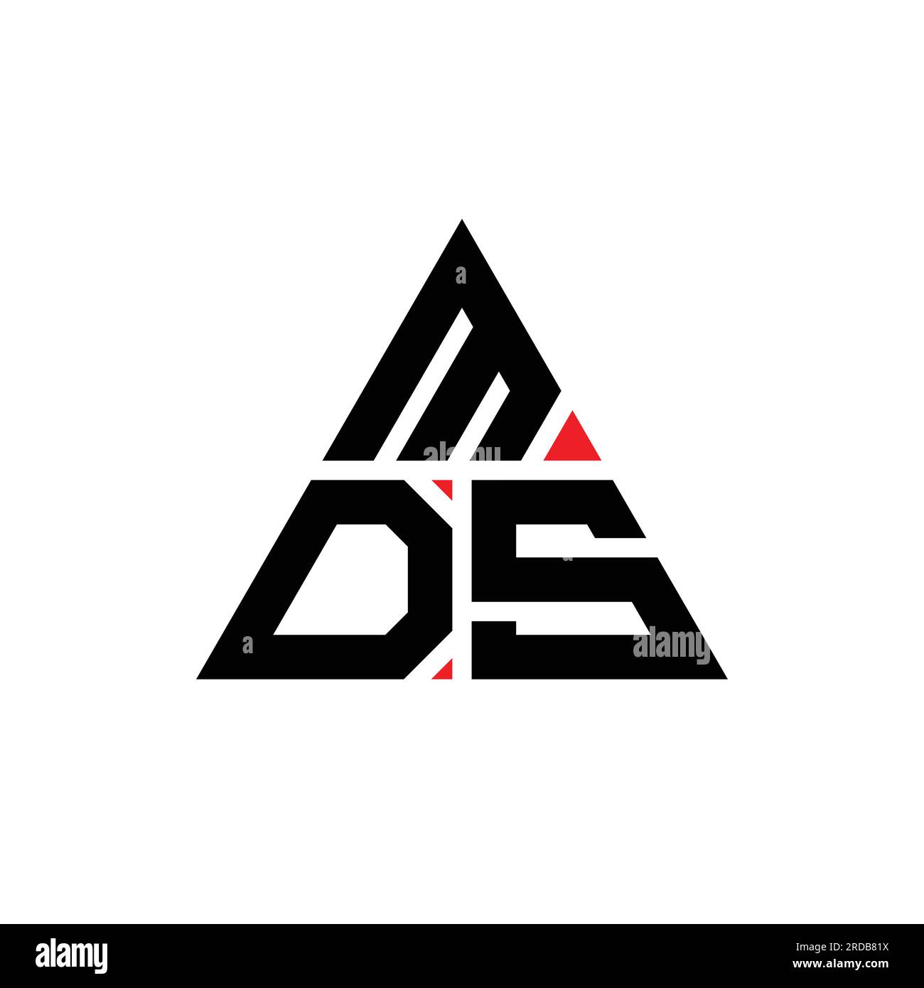 MDS triangle letter logo design with triangle shape. MDS triangle logo