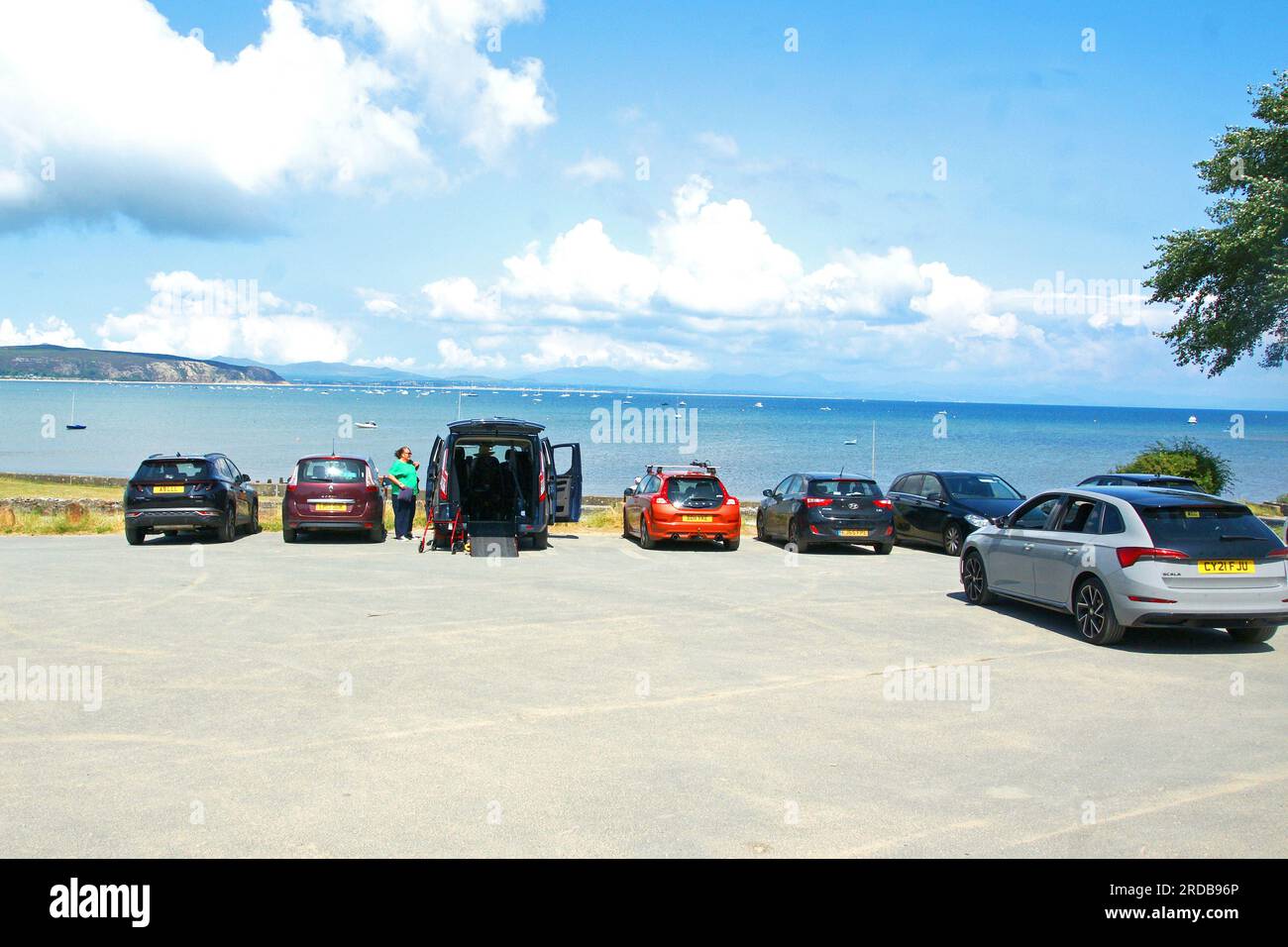 Seafront car park at Mchroes Beach,Aber4soch, Llyn Peninsula, North Wales Stock Photo Alamy