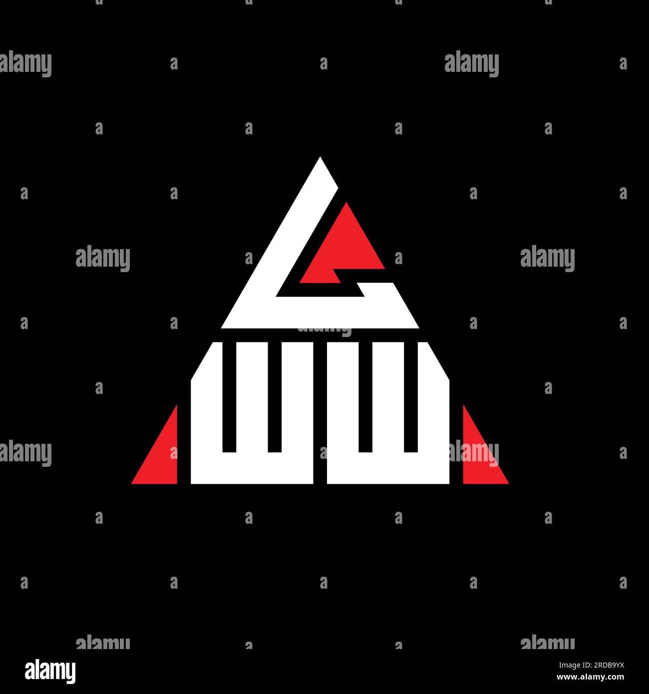 LWW triangle letter logo design with triangle shape. LWW triangle logo ...