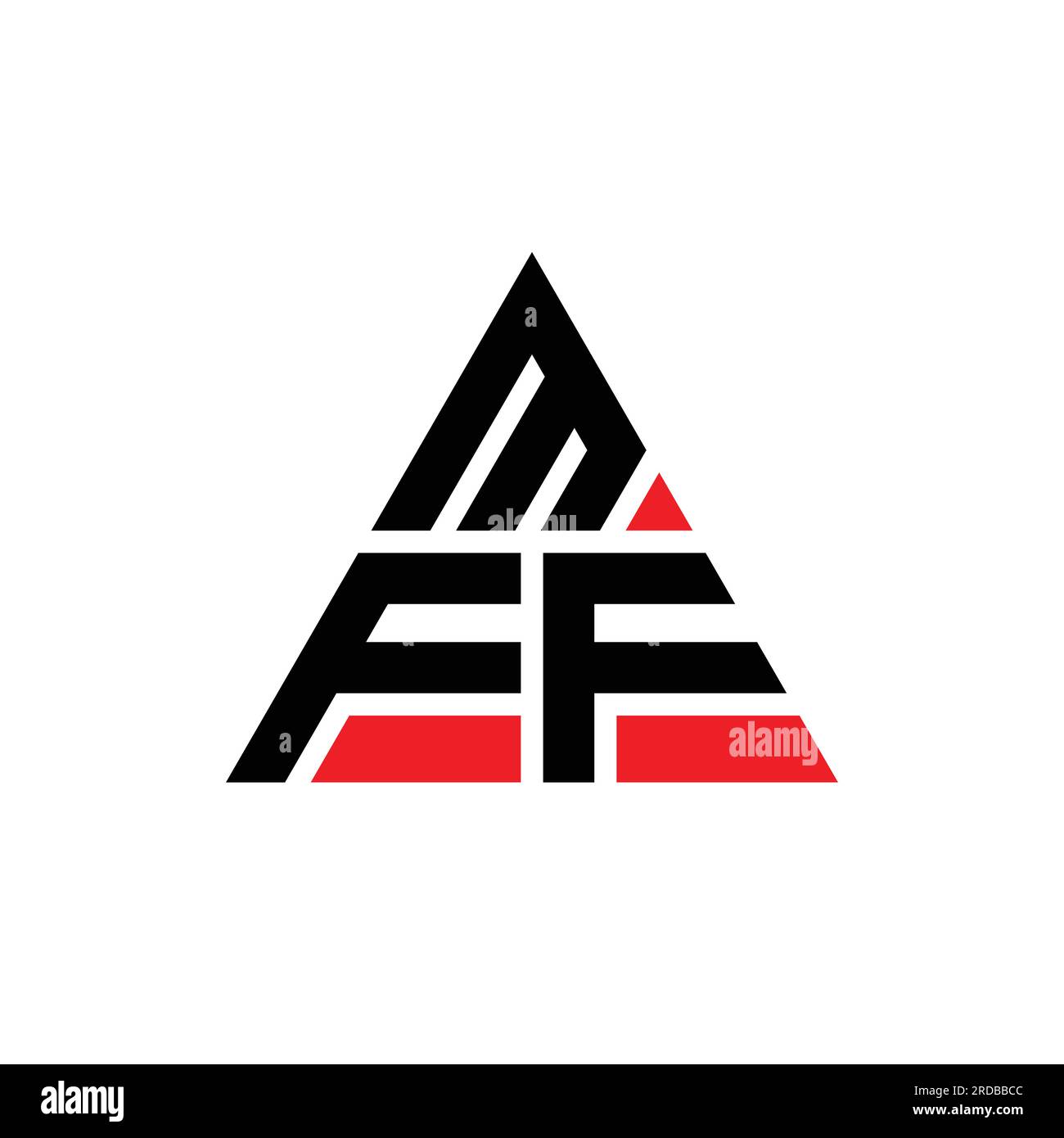 MFF triangle letter logo design with triangle shape. MFF triangle logo
