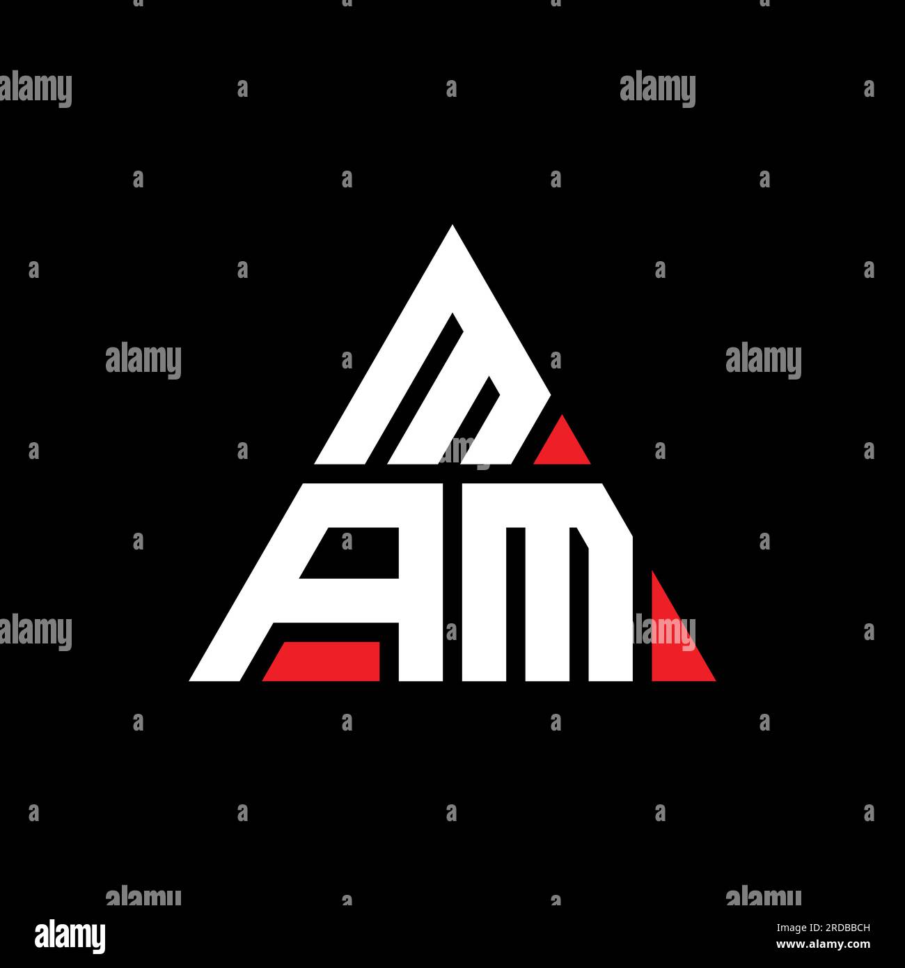 MAM triangle letter logo design with triangle shape. MAM triangle logo ...