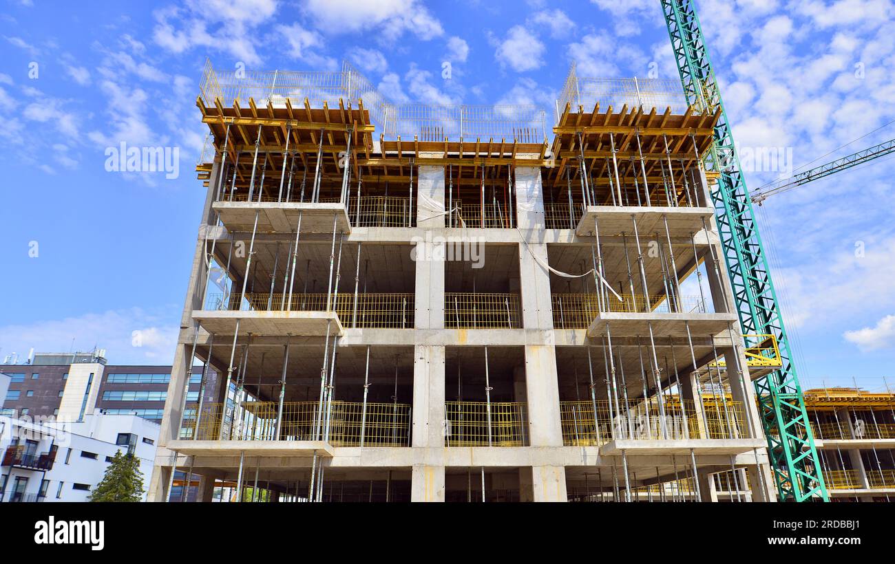 New multistory apartment buildings under construction Stock Photo - Alamy