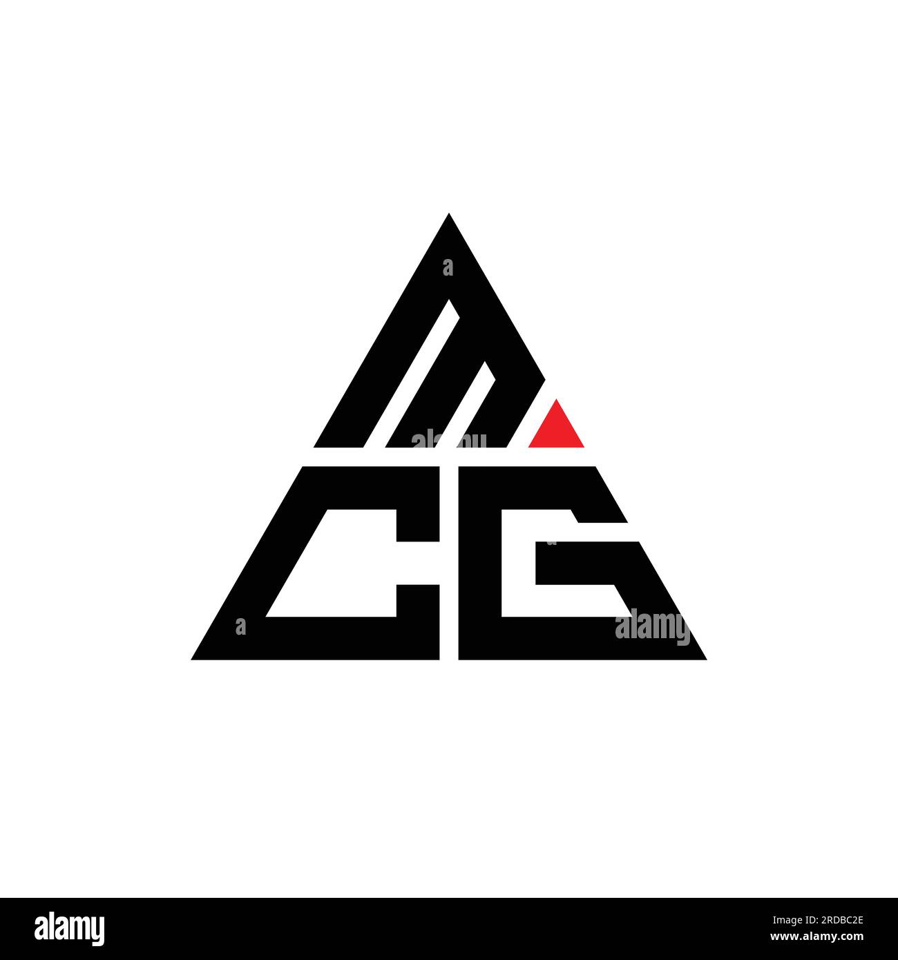MCG triangle letter logo design with triangle shape. MCG triangle logo