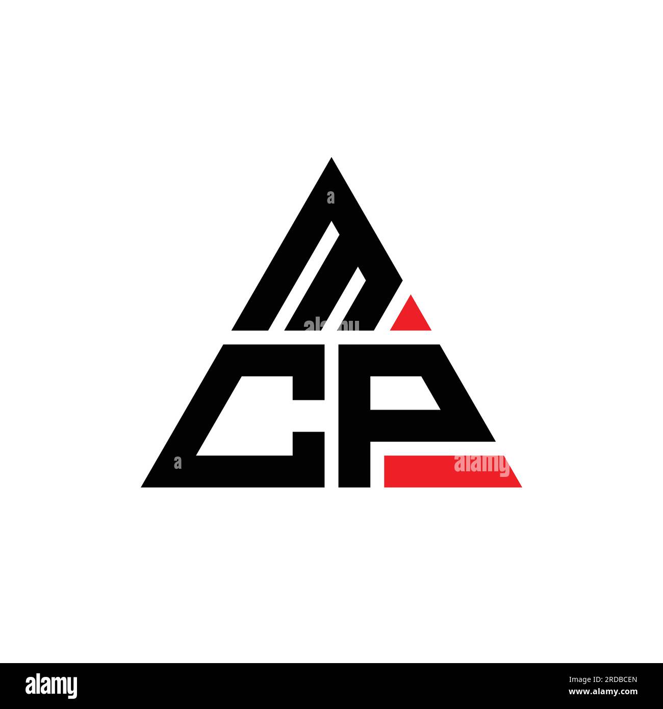 MCP triangle letter logo design with triangle shape. MCP triangle logo