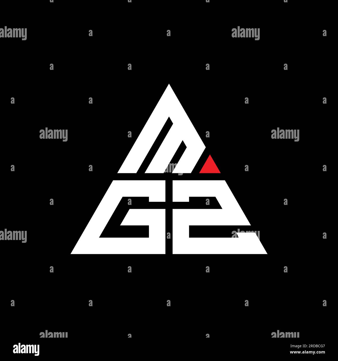 Mgz Triangle Letter Logo Design With Triangle Shape Mgz Triangle Logo