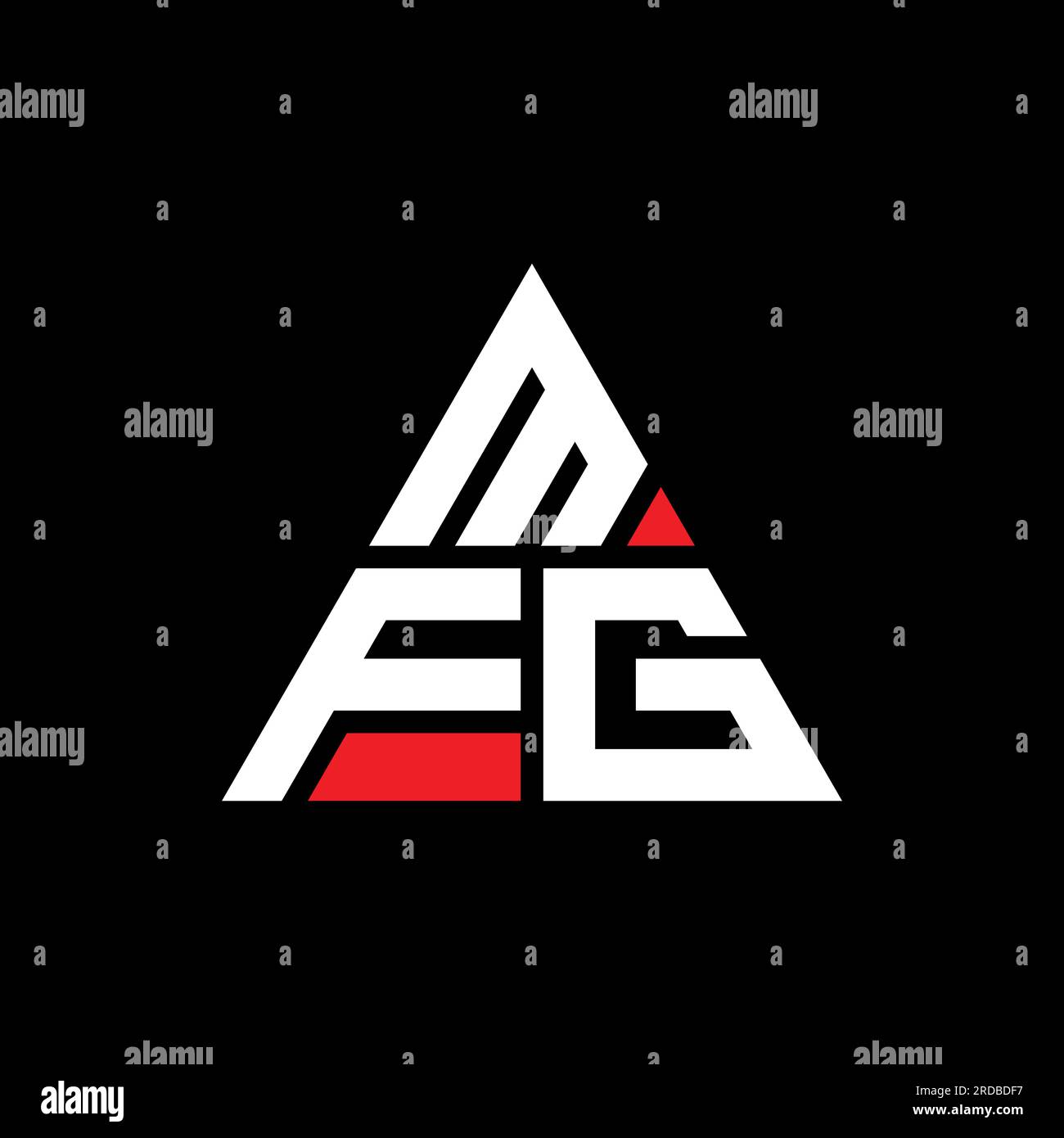 MFG triangle letter logo design with triangle shape. MFG triangle logo ...
