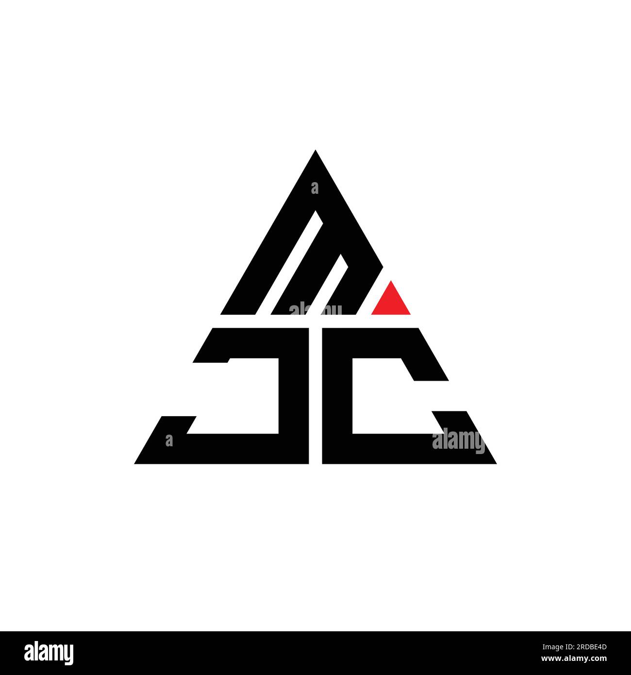 MJC triangle letter logo design with triangle shape. MJC triangle logo
