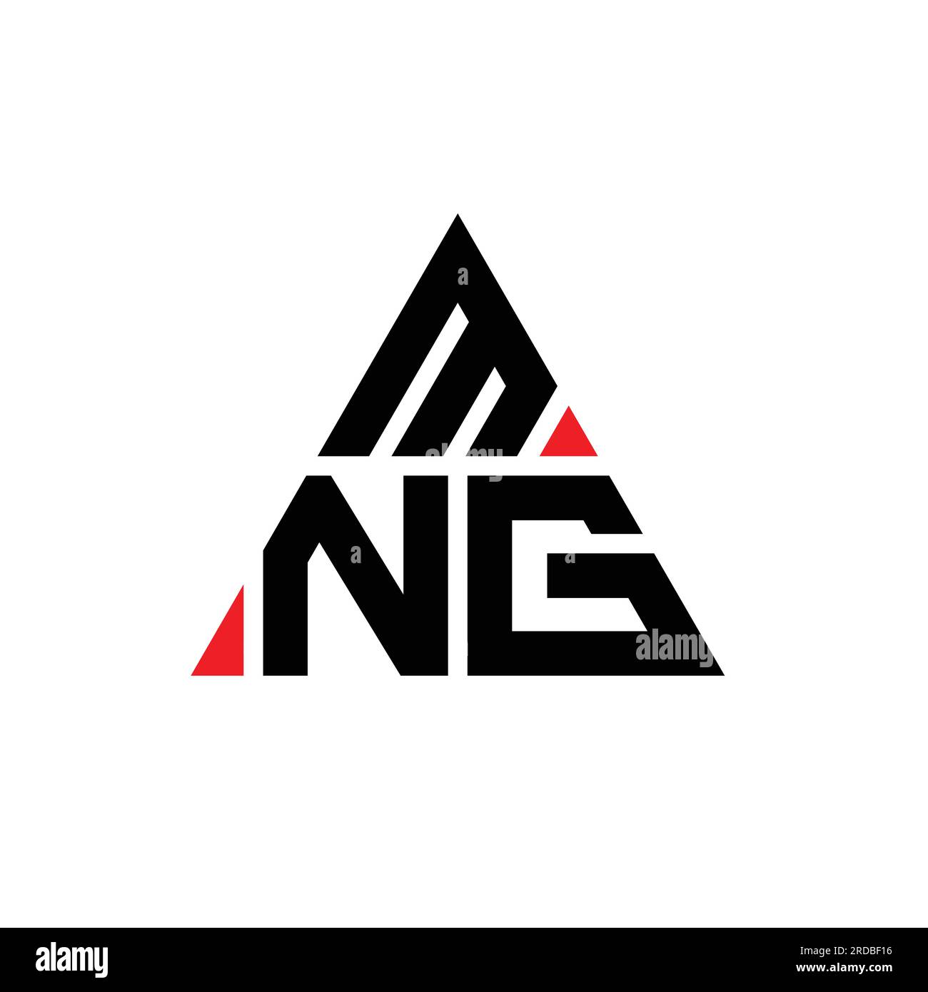 MNG triangle letter logo design with triangle shape. MNG triangle logo