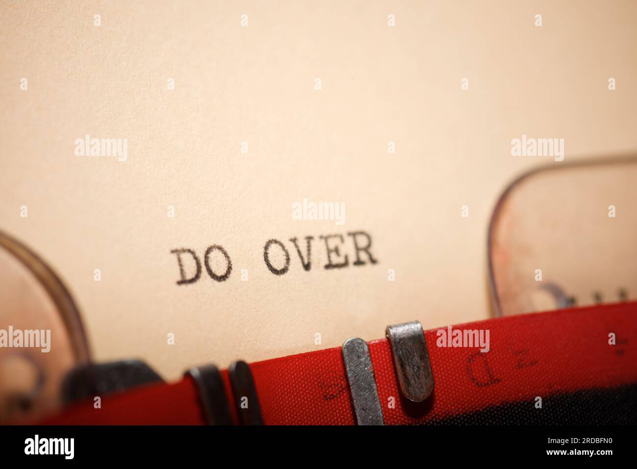 Do over text written with a typewriter Stock Photo Alamy