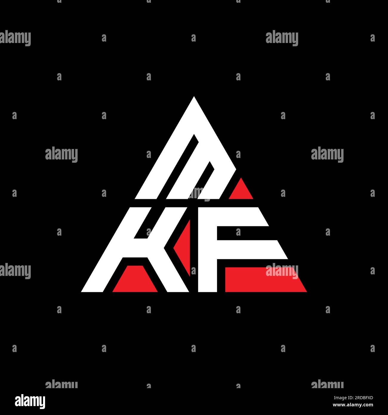 MKF triangle letter logo design with triangle shape. MKF triangle logo ...