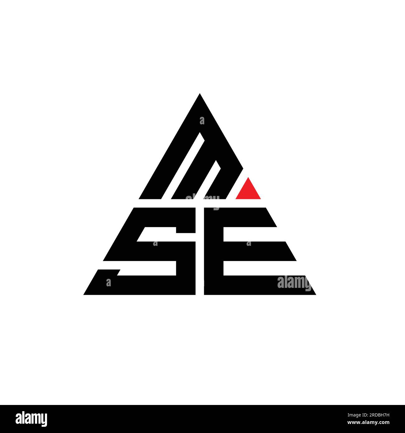 MSE triangle letter logo design with triangle shape. MSE triangle logo