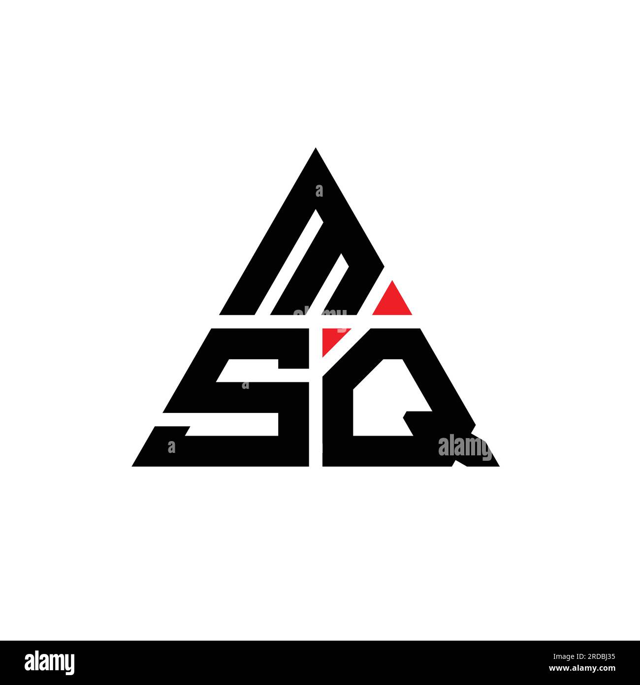 MSQ triangle letter logo design with triangle shape. MSQ triangle logo