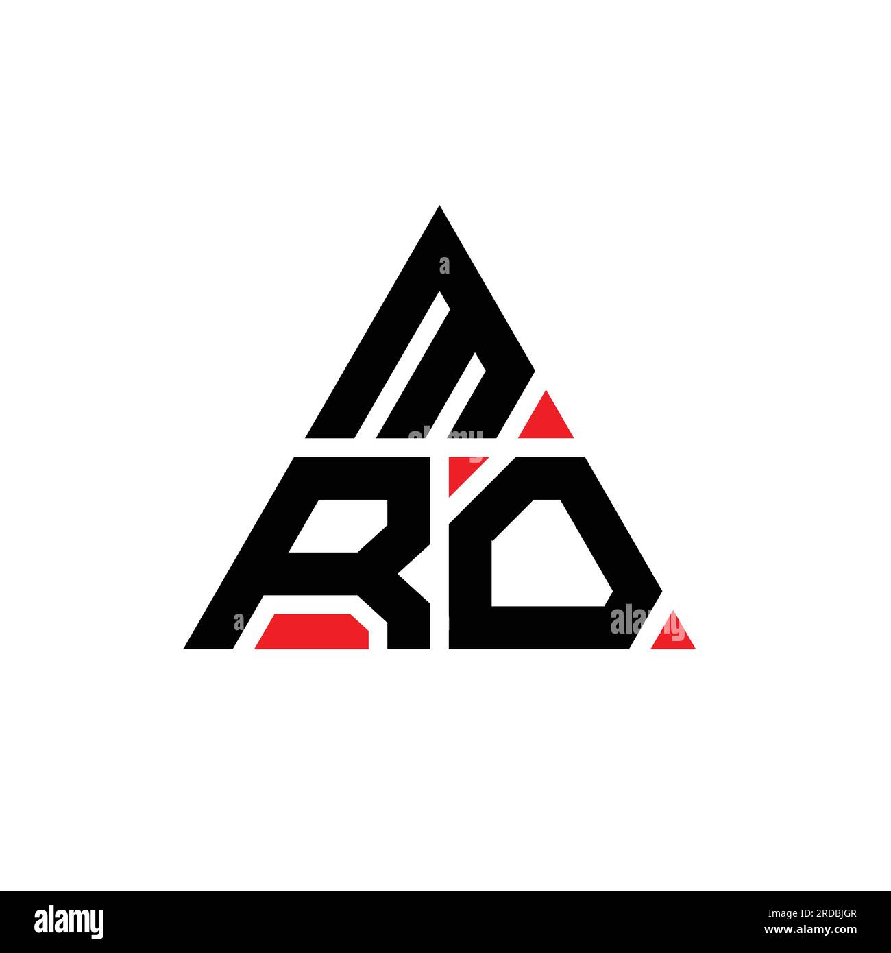 MRO triangle letter logo design with triangle shape. MRO triangle logo ...