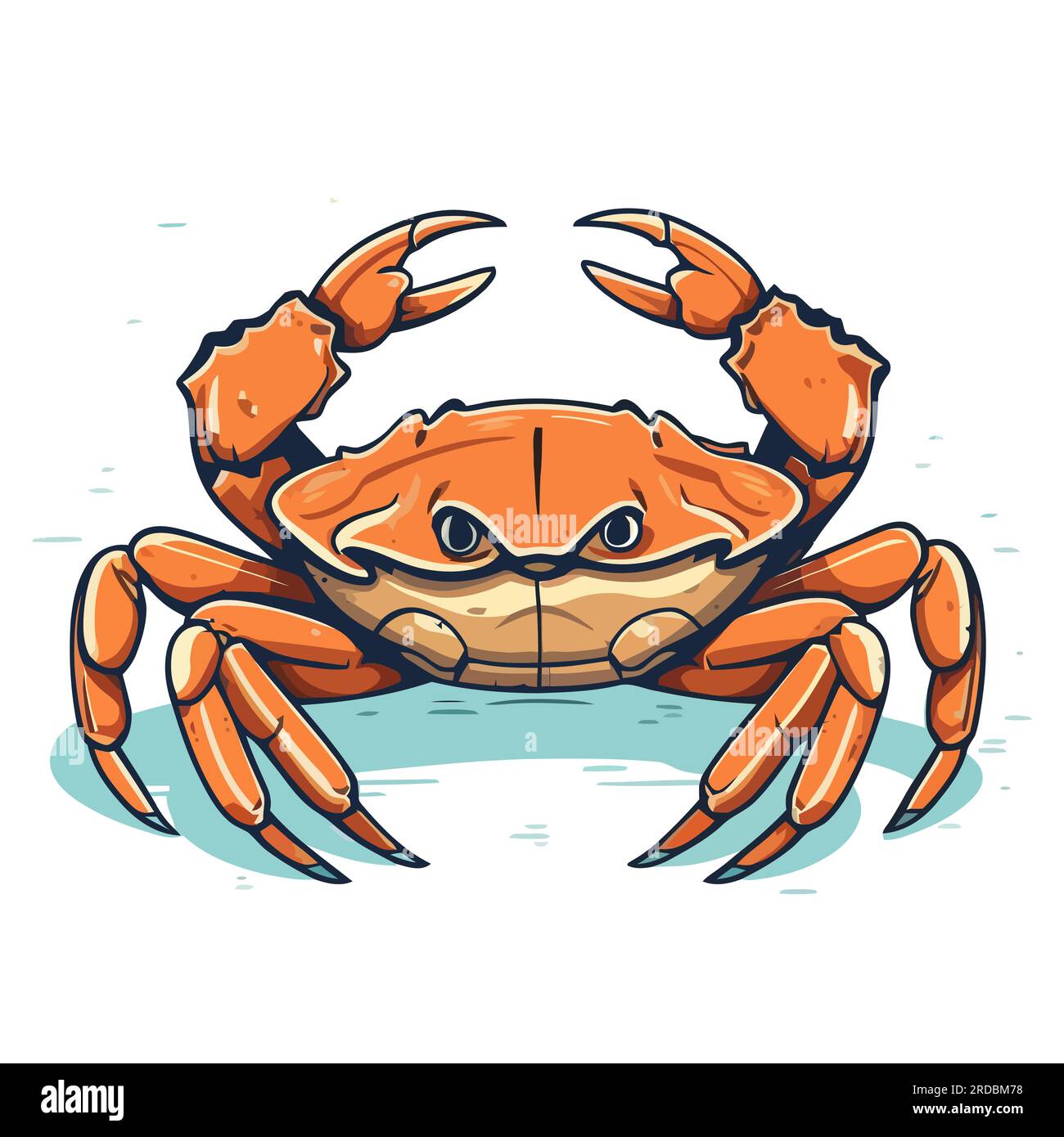 Crab logo design. Abstract drawing crab. Cute crab isolated. Vector illustration Stock Vector