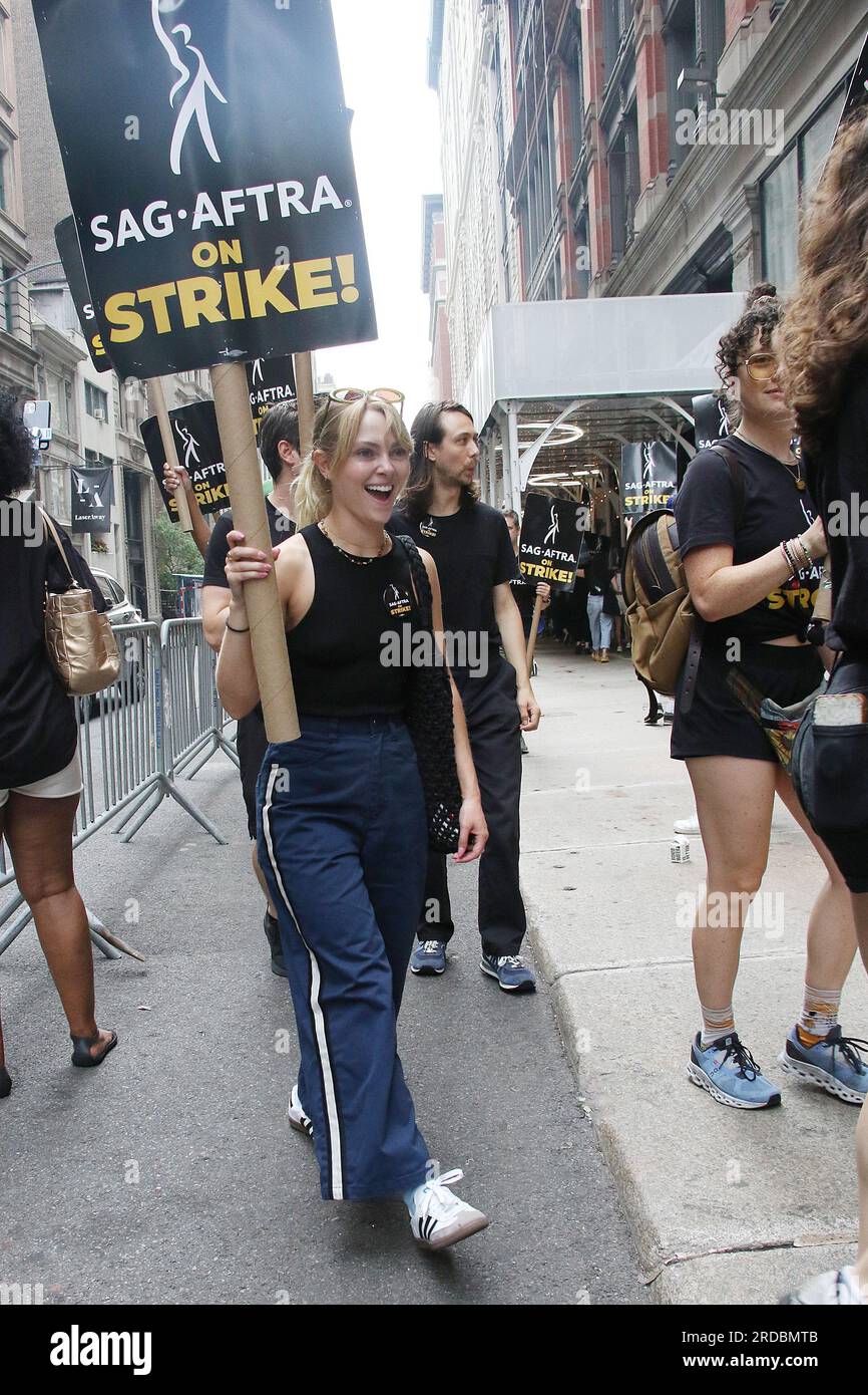 New York, NY, USA. 19th July, 2023. AnnaSophia Robb seen at the SAG