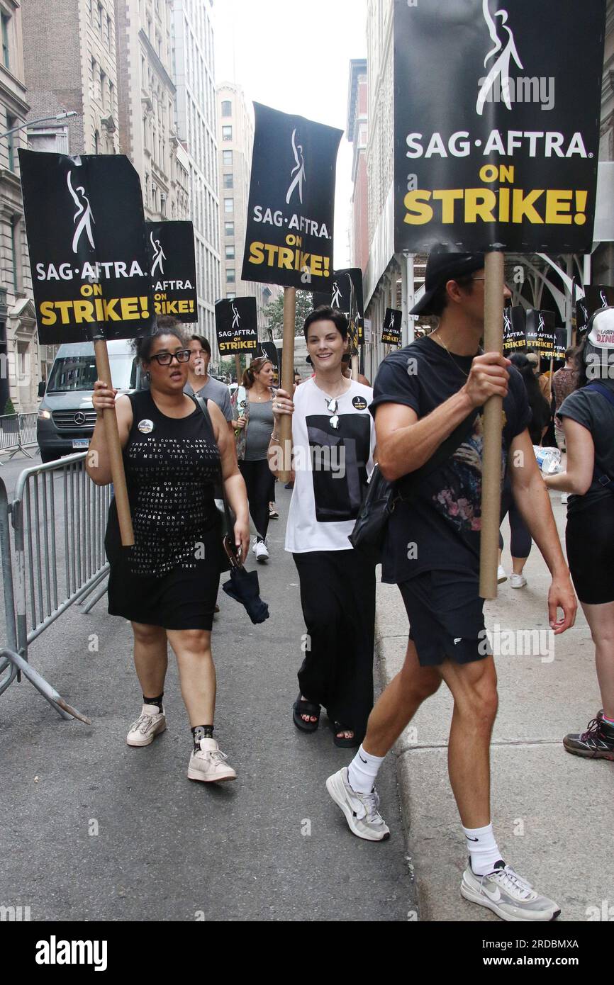 New York, NY, USA. 19th July, 2023. Jaimie Alexander seen at the SAG