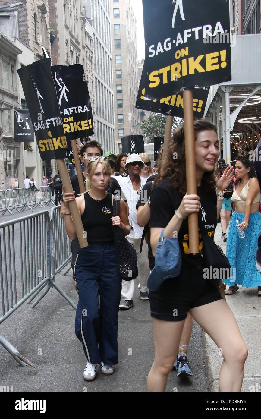 New York, NY, USA. 19th July, 2023. AnnaSophia Robb seen at the SAG