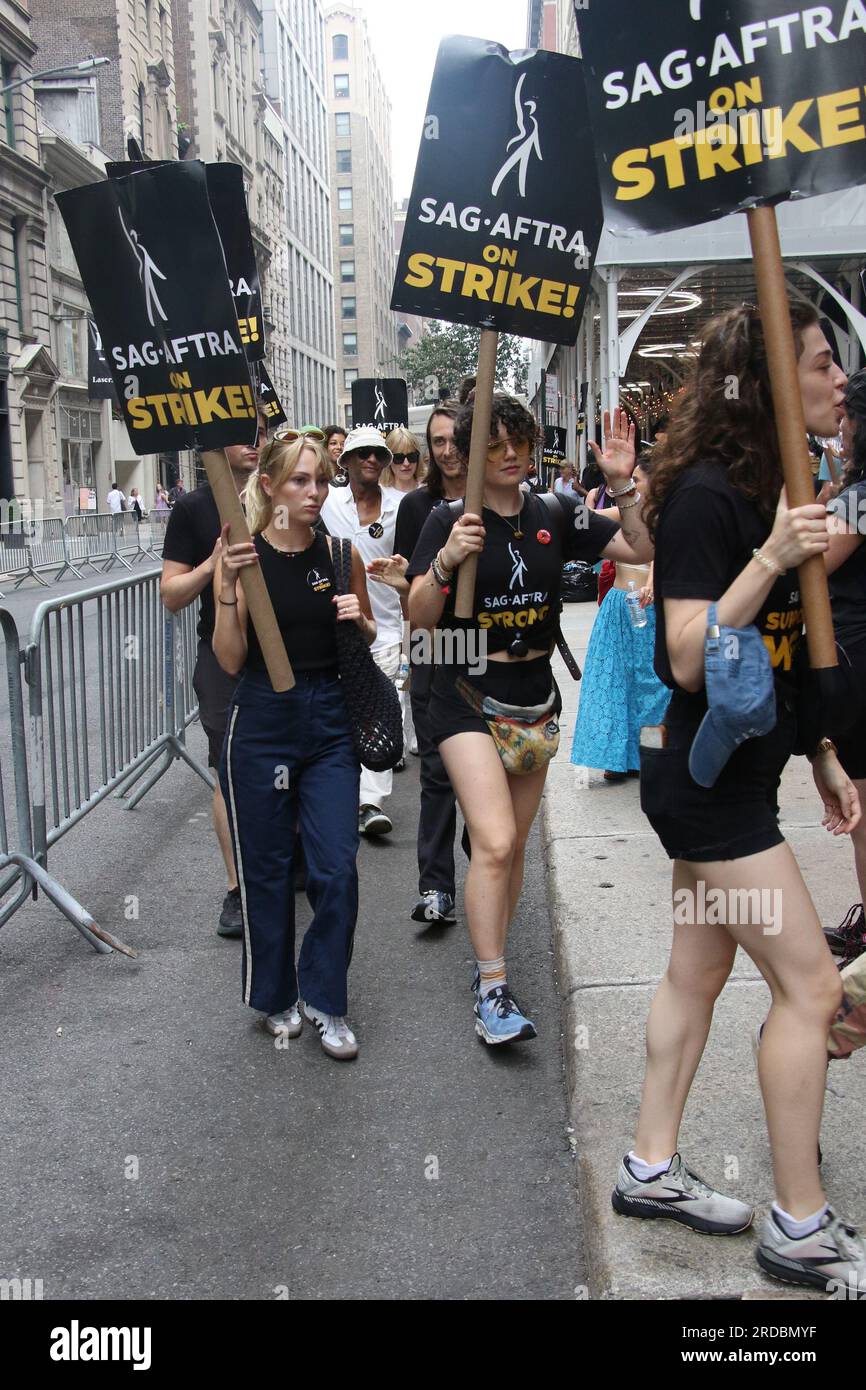 New York, NY, USA. 19th July, 2023. AnnaSophia Robb seen at the SAG