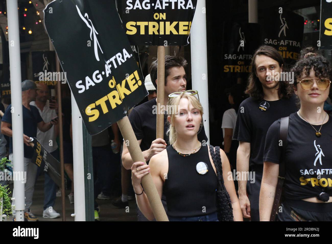 New York, NY, USA. 19th July, 2023. AnnaSophia Robb seen at the SAG