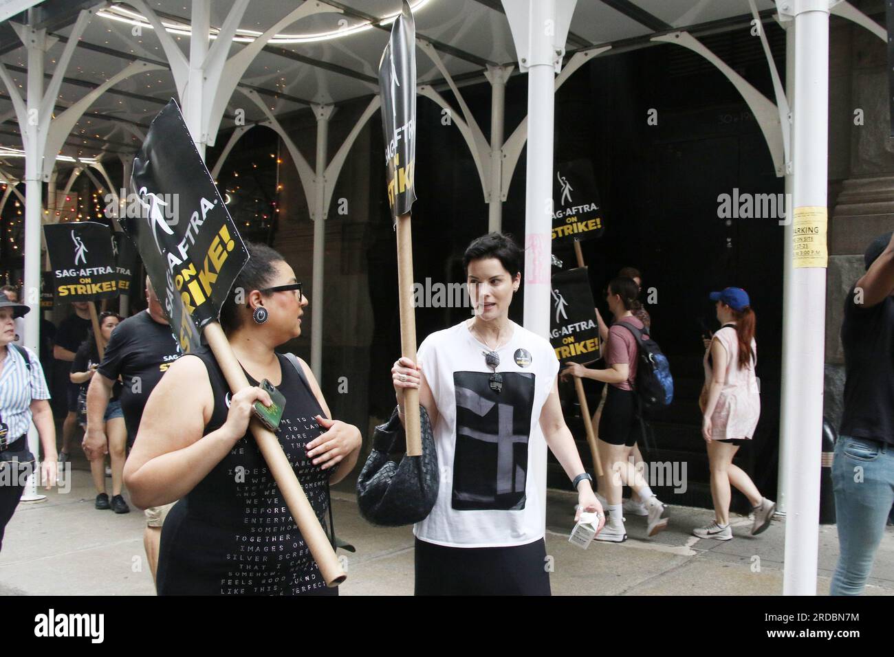 New York, NY, USA. 19th July, 2023. Jaimie Alexander seen at the SAG