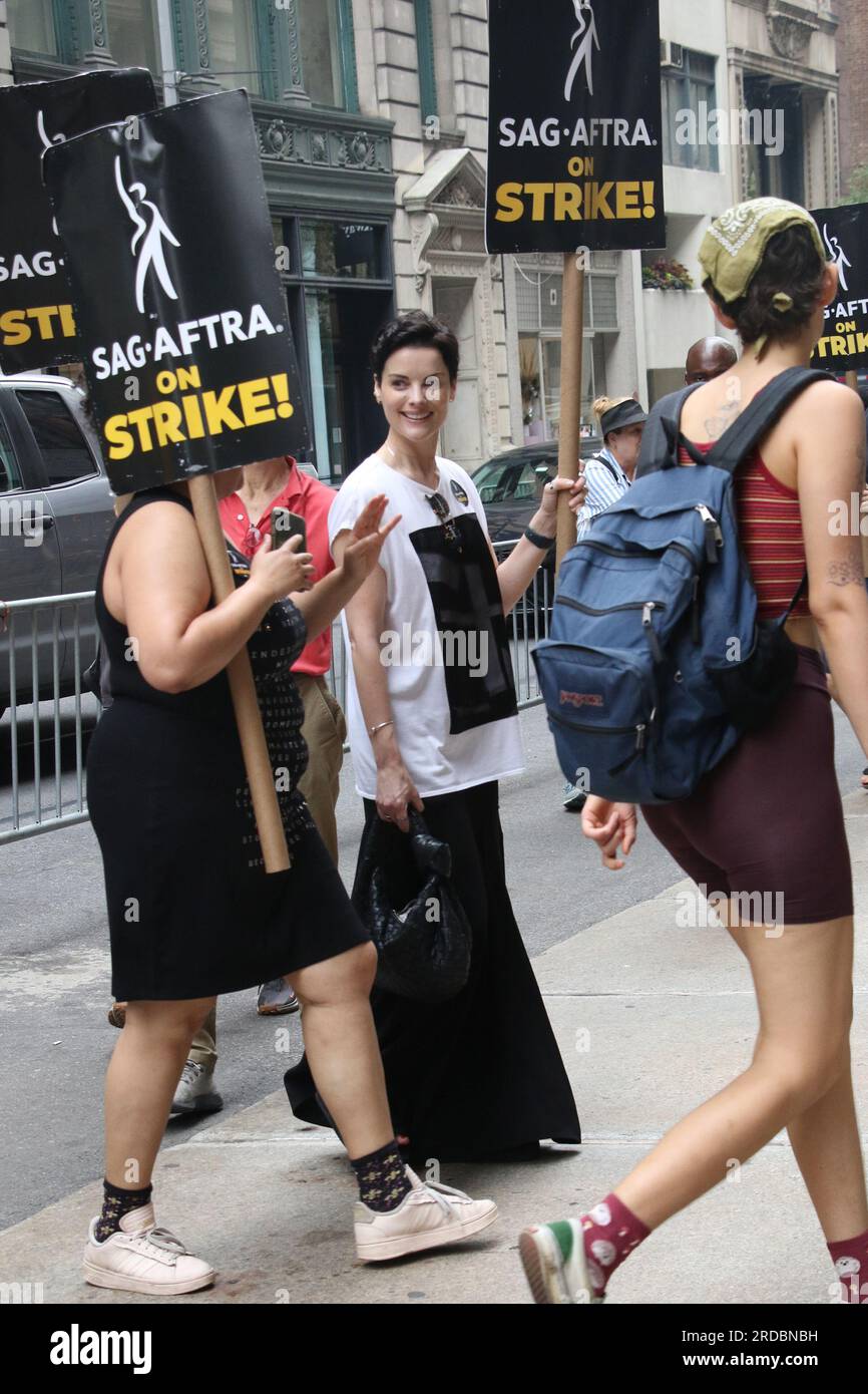 New York, NY, USA. 19th July, 2023. Jaimie Alexander seen at the SAG