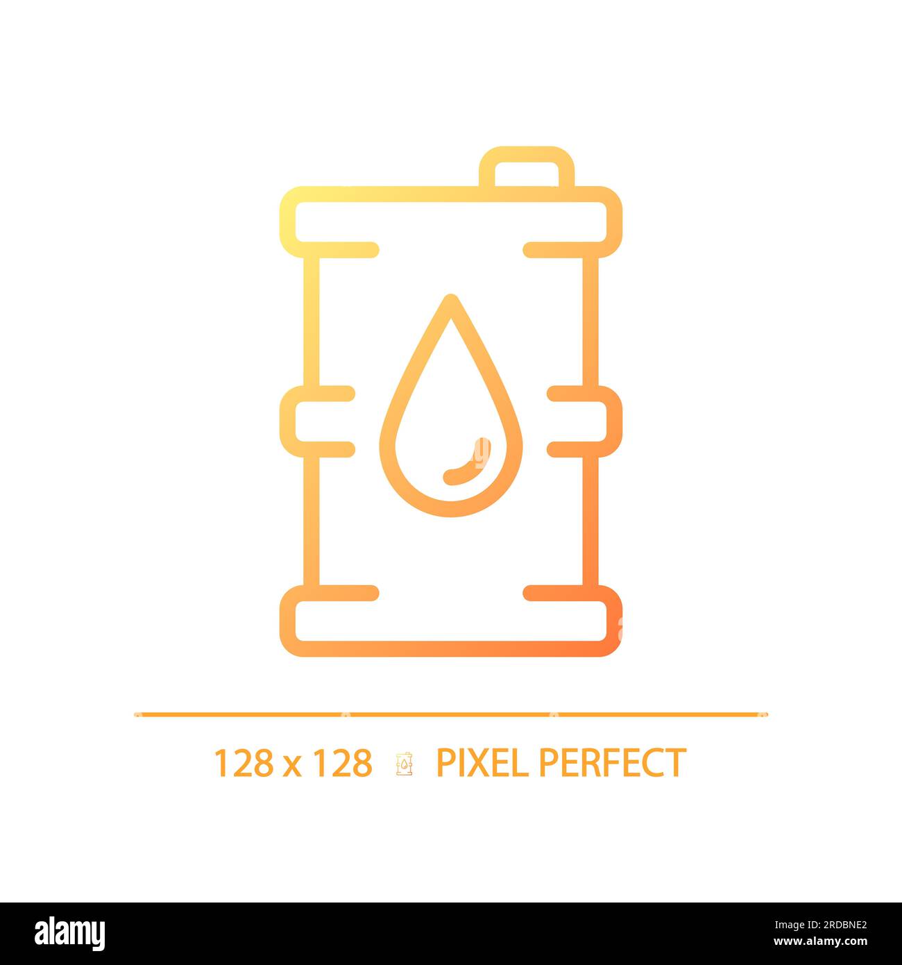 Oil barrel gradient linear vector icon Stock Vector