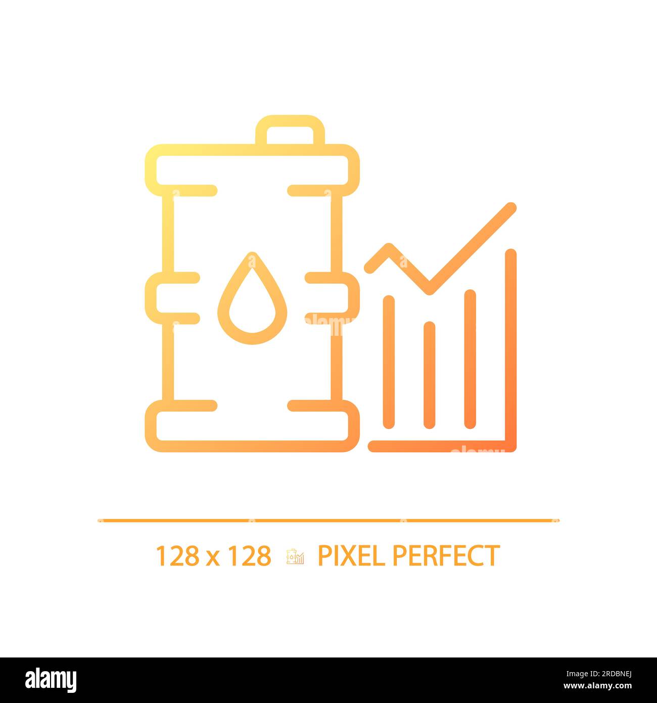 Oil industry analytics gradient linear vector icon Stock Vector