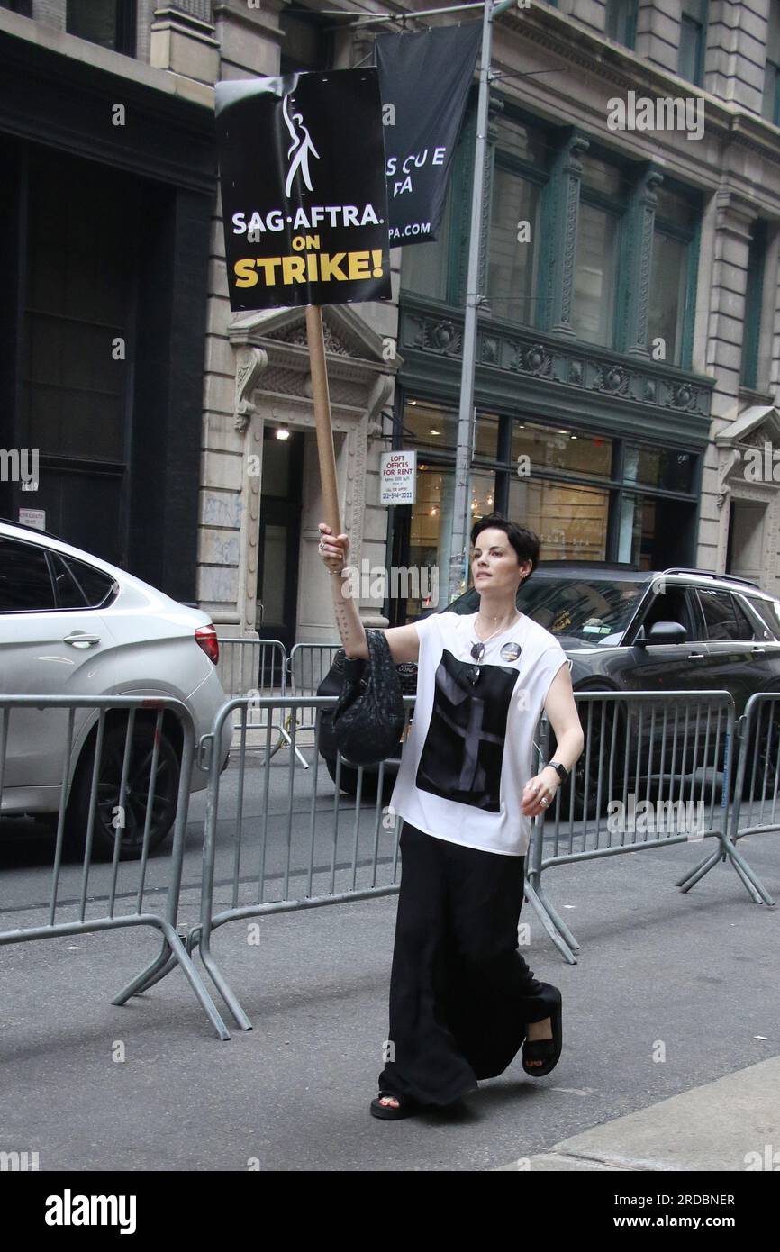 New York, NY, USA. 19th July, 2023. Jaimie Alexander seen at the SAG