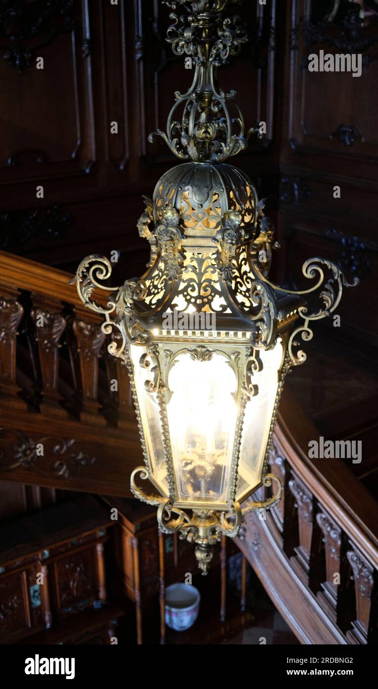 The beautiful interior of Festetics Palace Keszethely , Hungary Stock ...