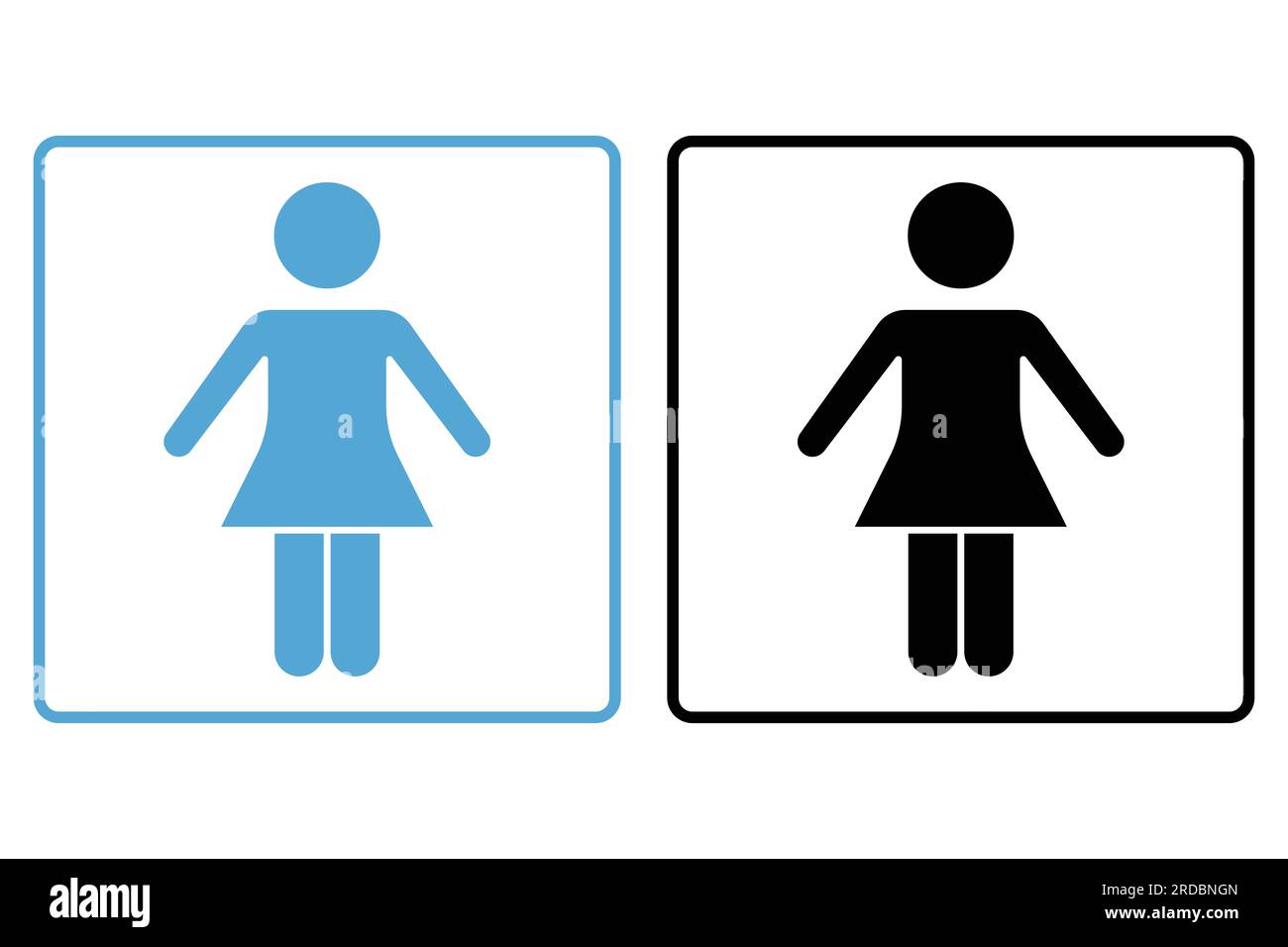 woman icon. icon related to sign toilet, dressing room, bathroom. Solid icon style design. Simple vector design editable Stock Vector