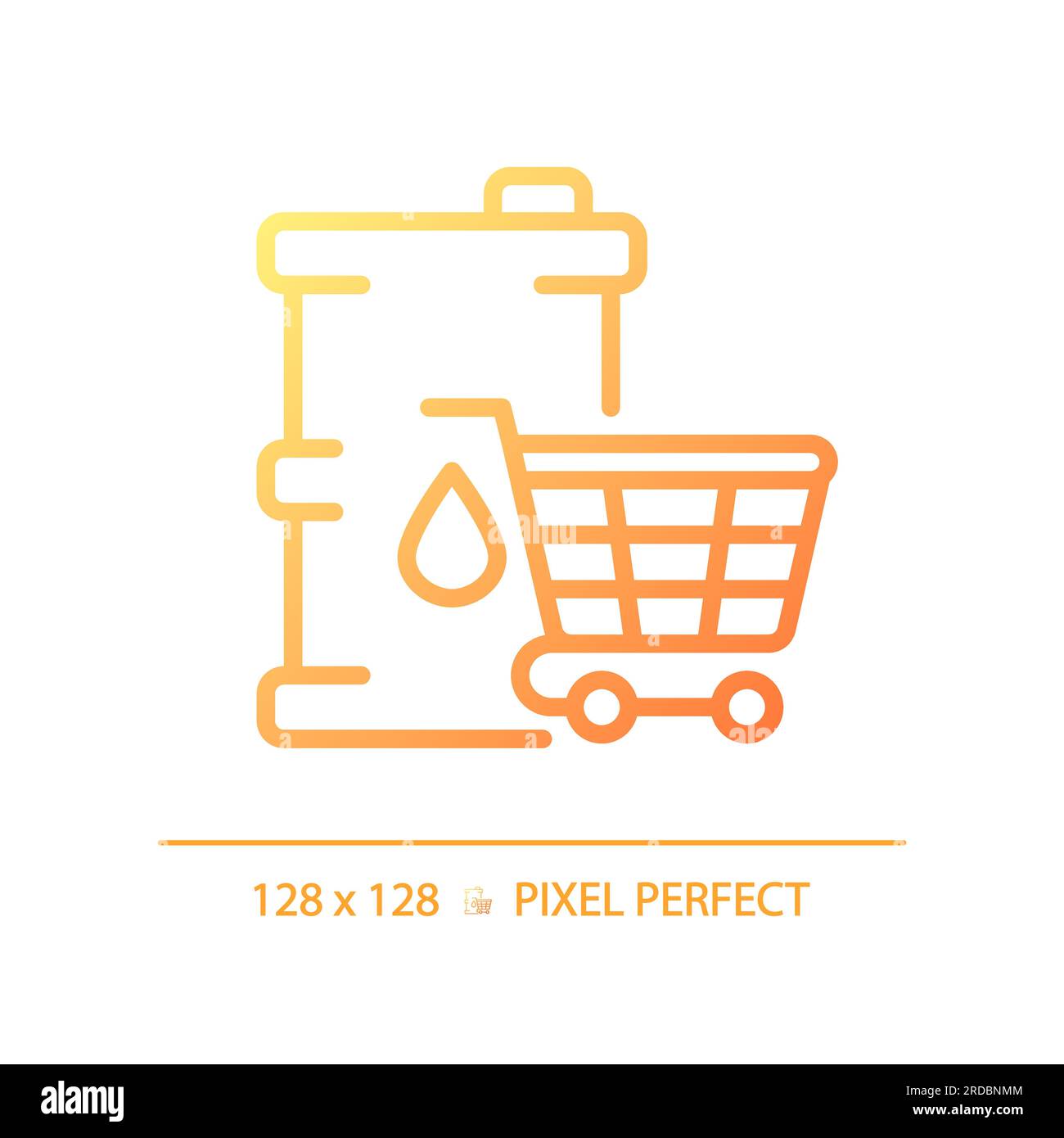 Oil market gradient linear vector icon Stock Vector