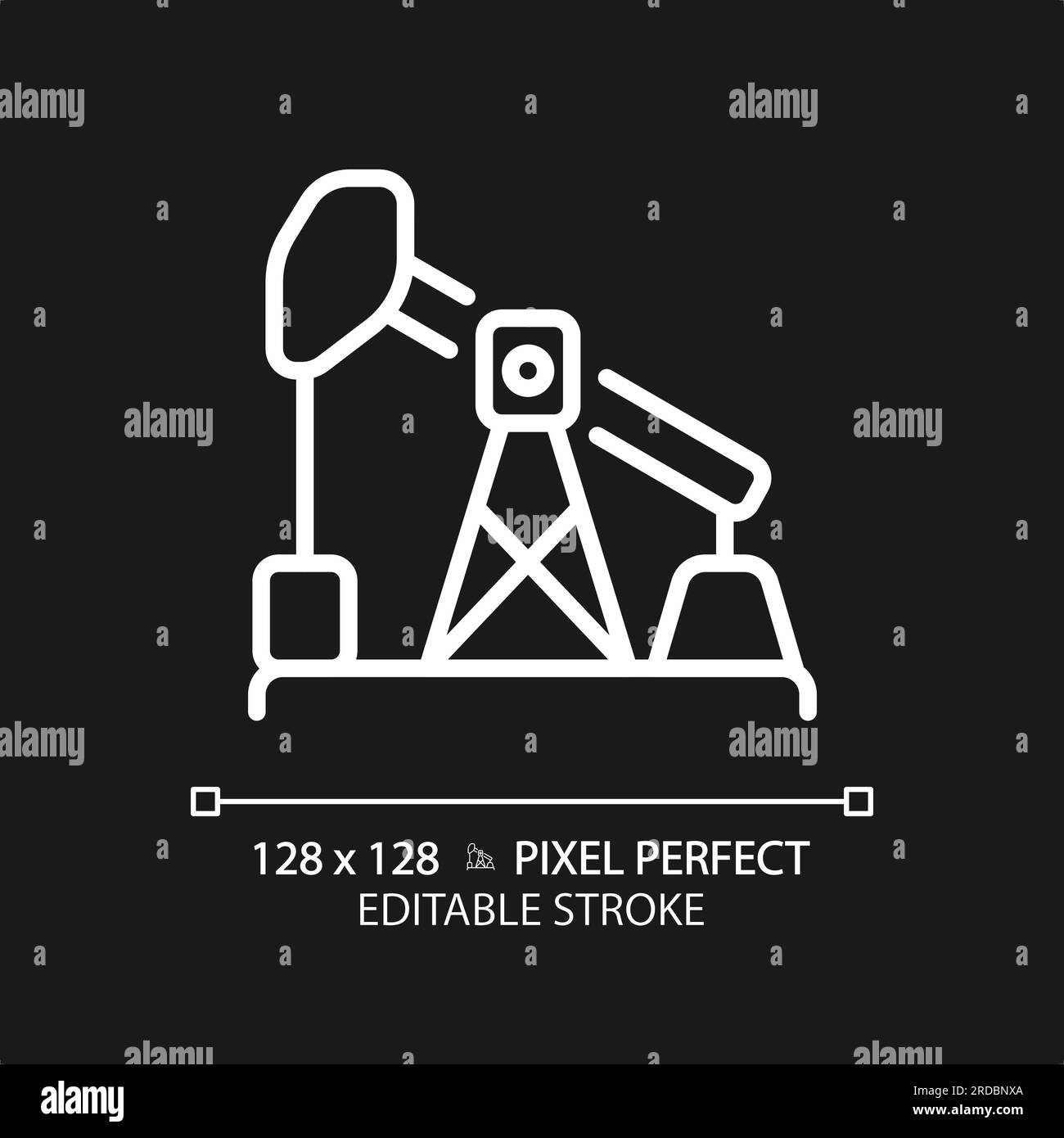 Oil pump white linear icon for dark theme Stock Vector Image & Art - Alamy