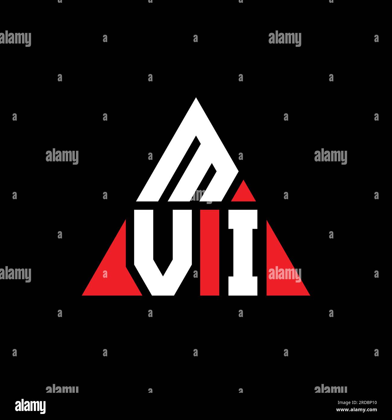MVI triangle letter logo design with triangle shape. MVI triangle logo ...