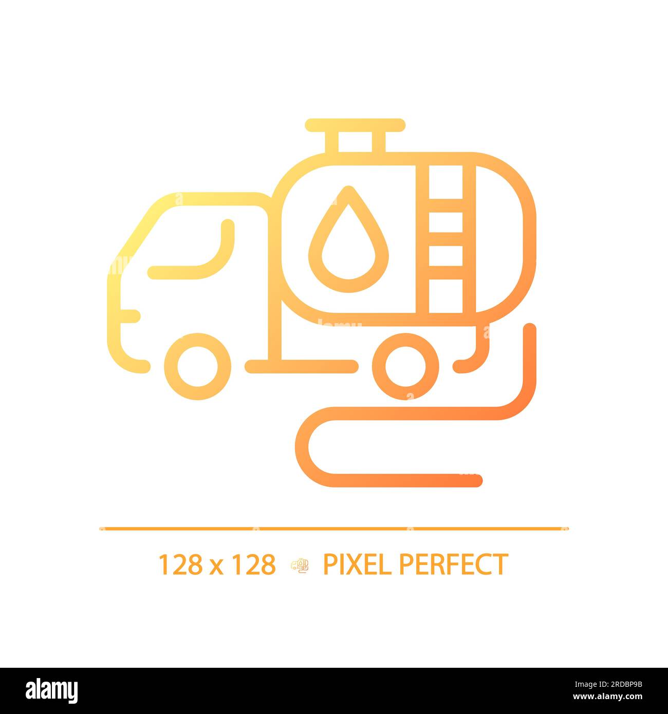 Tank truck gradient linear vector icon Stock Vector
