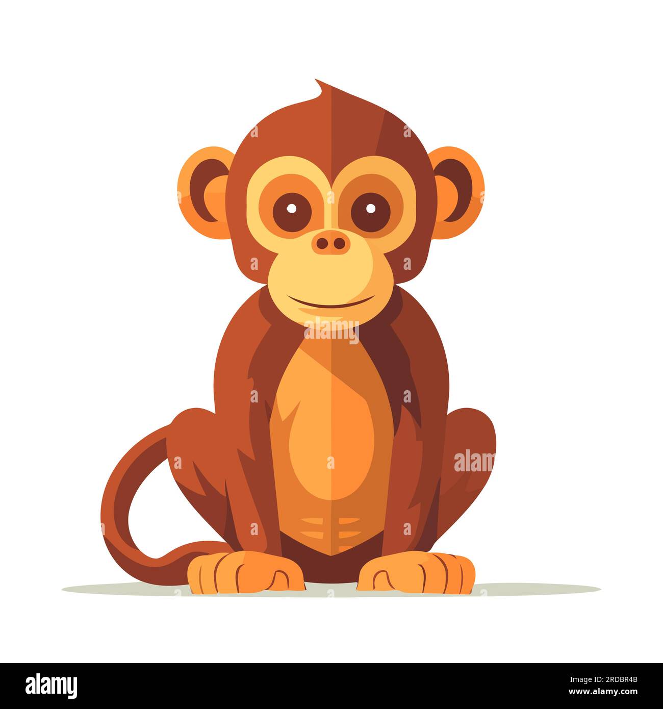 Monkey logo design. Abstract drawing monkey. Cute monkey isolated