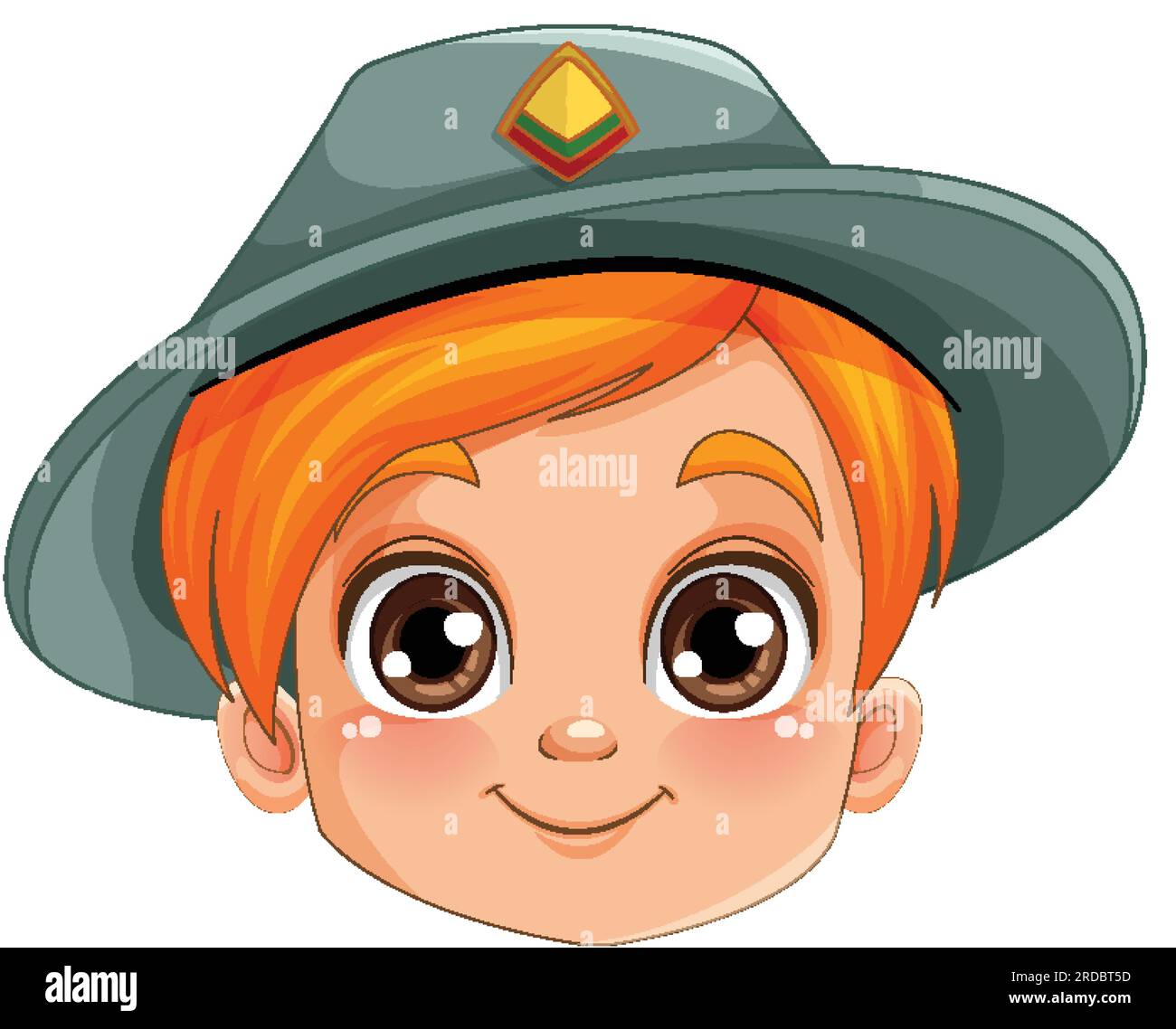 Cute boy hat wearing hat illustration Stock Vector Image & Art - Alamy