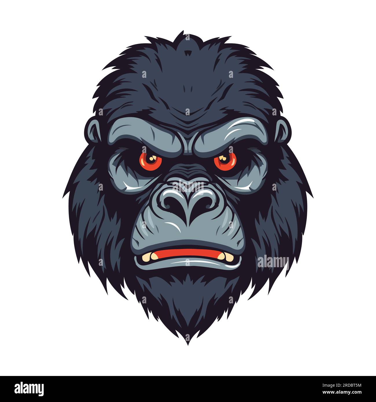 angry gorilla head drawing