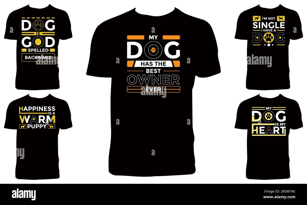 Dog T Shirt Design Bundle Stock Vector Image & Art Alamy