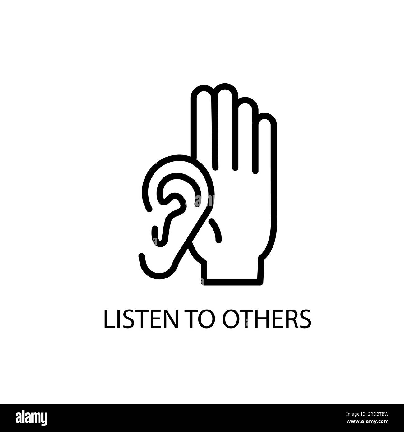 Listen To Others line icon. Simple element from social activity collection. Stock Vector