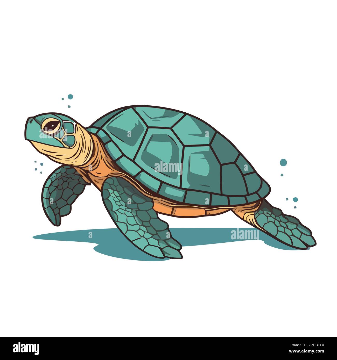 Turtle image. Abstract cute turtle. Stock Vector