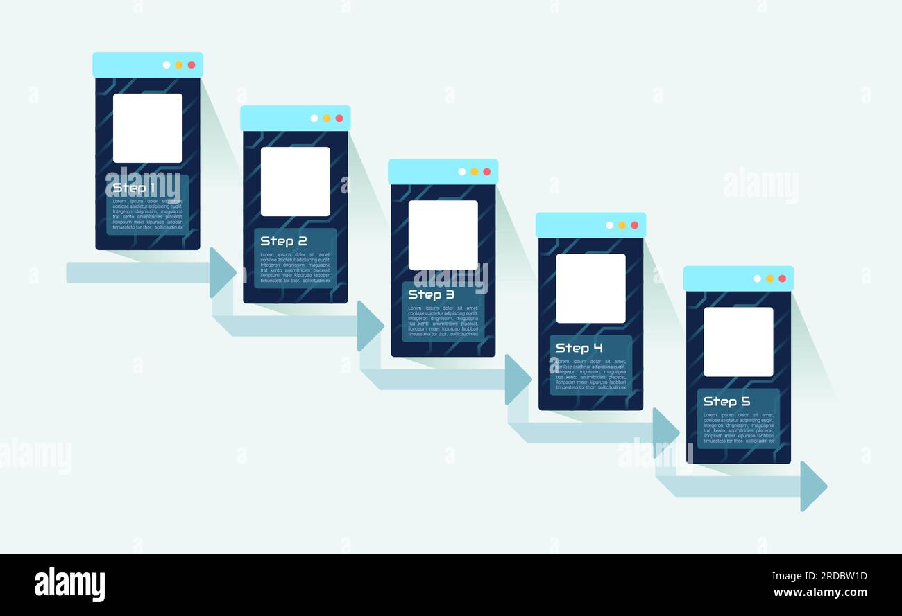Software and hardware infographic chart design template Stock Vector
