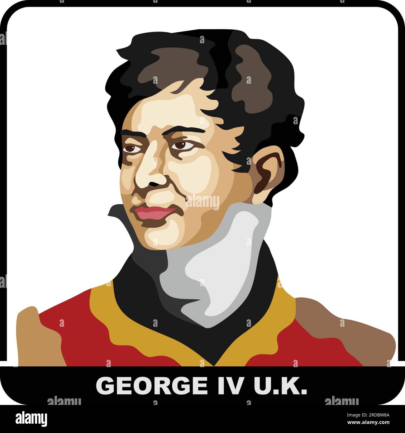 King George IV of United Kingdom Stock Vector