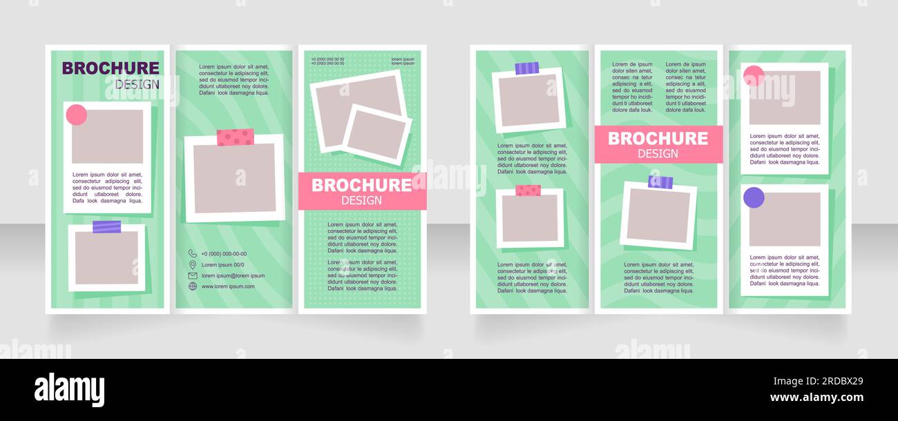 Dance school for children trifold brochure template design Stock Vector ...