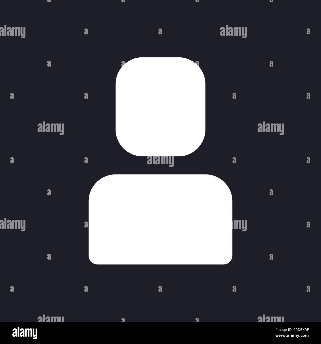 User dark mode glyph ui icon Stock Vector