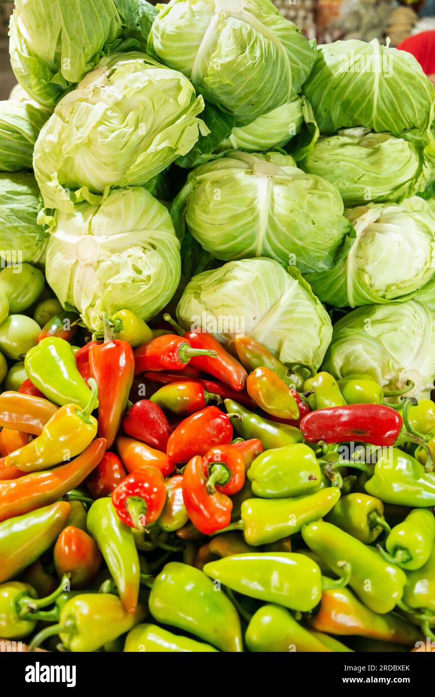 Locally produced Filipino veg.Cabbage,lettuce,green and red peppers,carrots,garlic,ginger