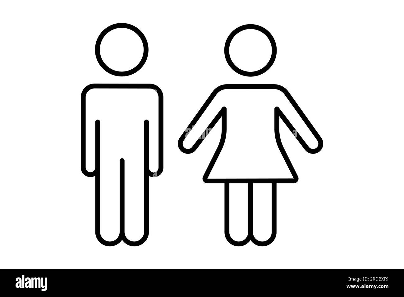 man and woman icon. icon related to sign toilet, dressing room, bathroom. Line icon style design. Simple vector design editable Stock Vector