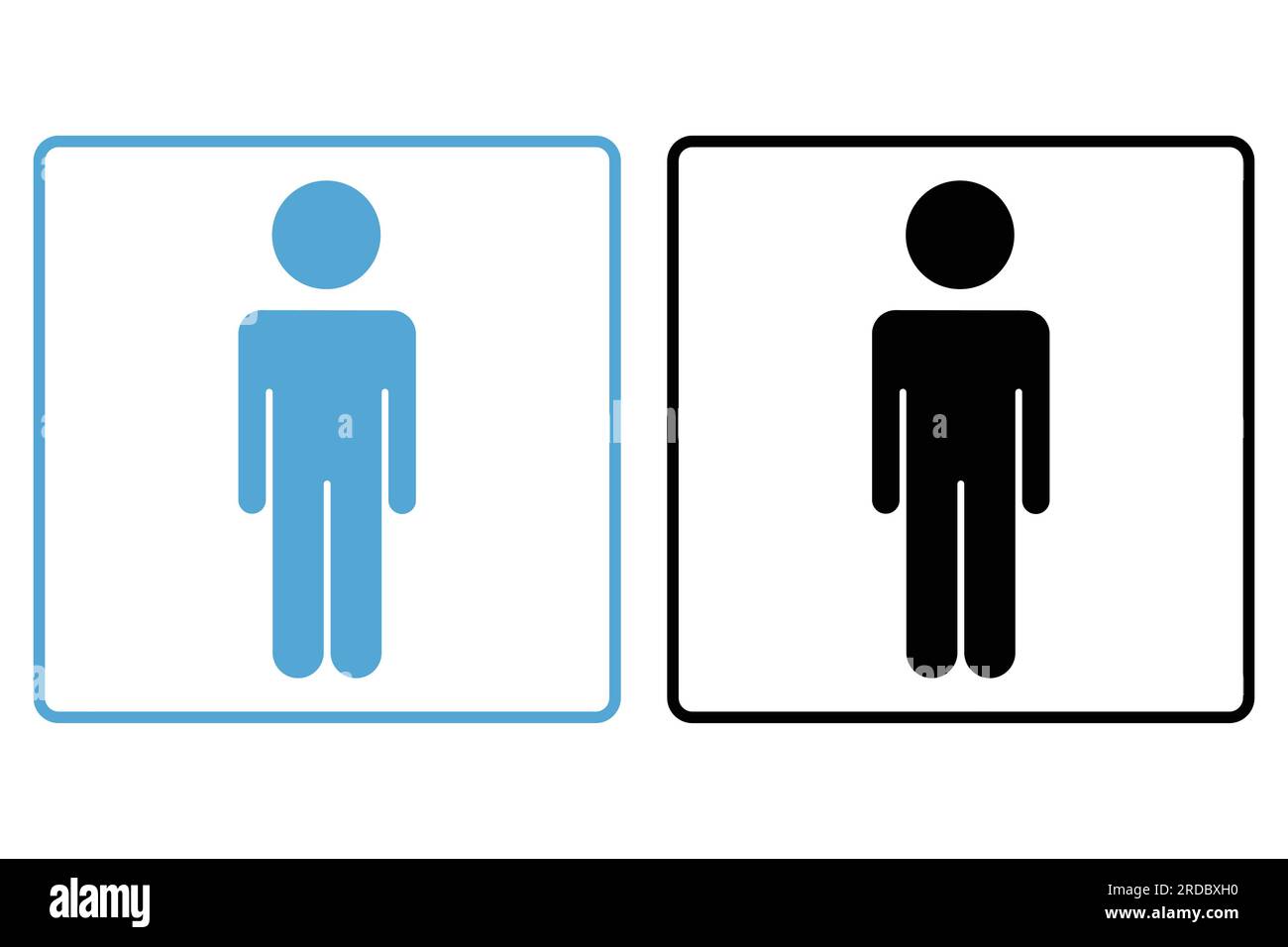 man icon. icon related to sign toilets, dressing room, bathroom. Solid icon style design. Simple vector design editable Stock Vector