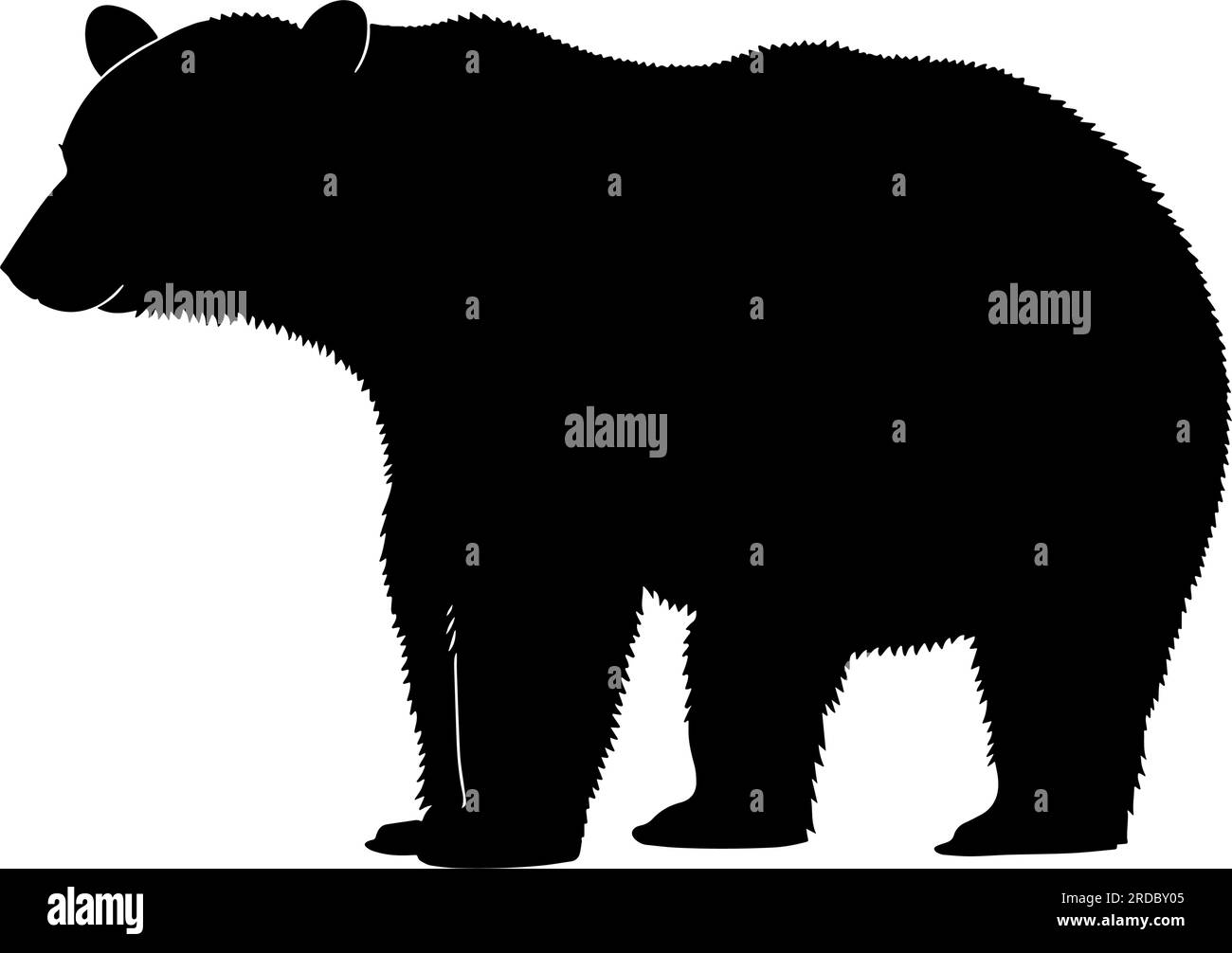 Polar bear silhouette. Vector illustration Stock Vector
