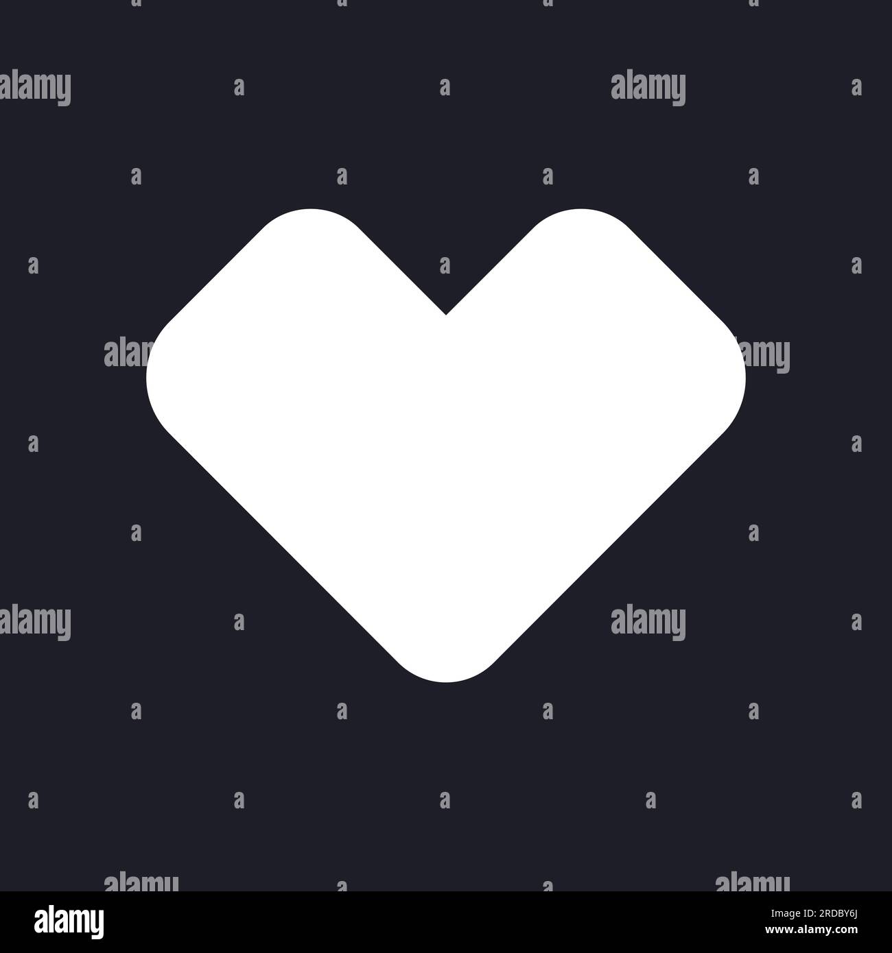 Like dark mode glyph ui icon Stock Vector