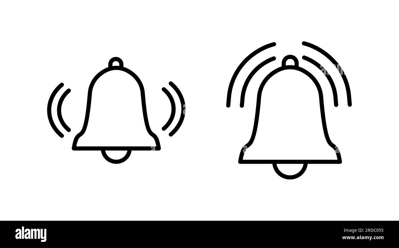 Bell Icon vector in trendy flat style isolated. Notification symbol web ...